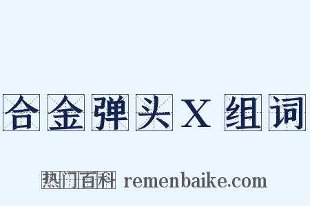合金弹头X组词是什么意思的图片
